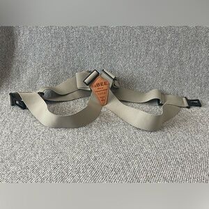 UBEE Perry Suspenders, Tan and Brown Leather, Front Hook Minimalist Suspenders